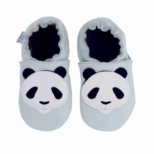 Paputki obuwie ze skóry jagnięcej SOFT-SOLE Popielate PANDA